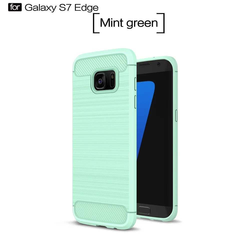 Чехол для Samsung S7 EDGE роскошная Тонкая Броня из углеродного волокна мягкий чехол