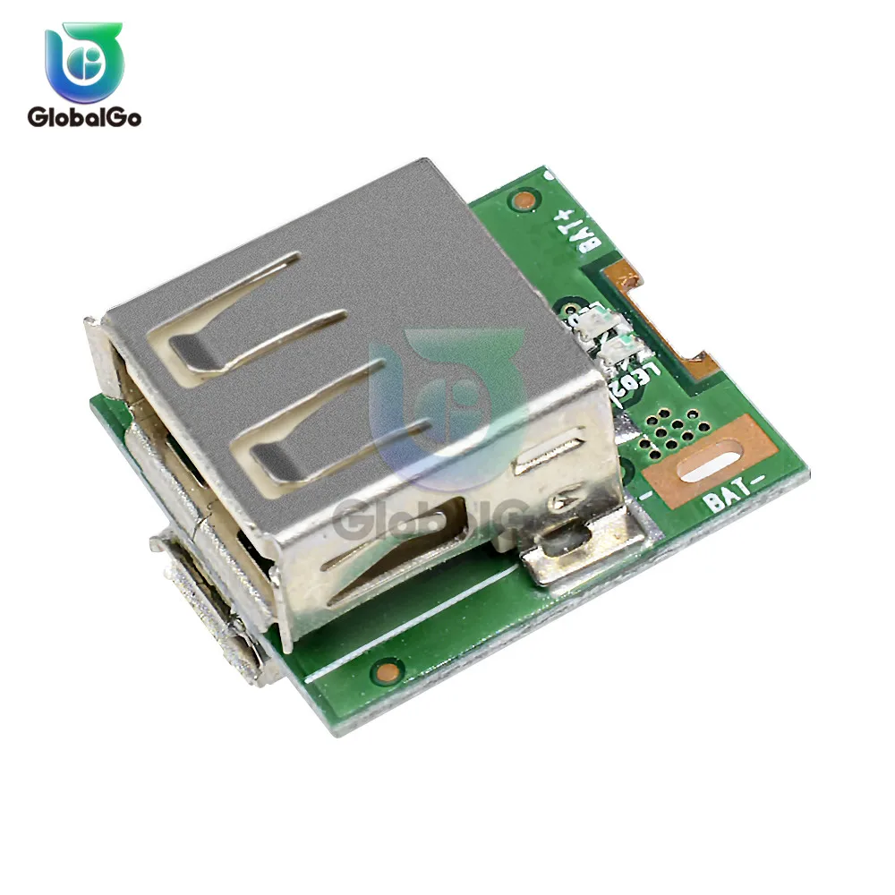 USB повышающий источник питания Повышающий Модуль конвертер защита зарядки 3,7 в USB литиевая батарея 18650 Выход 5V1A зарядная плата