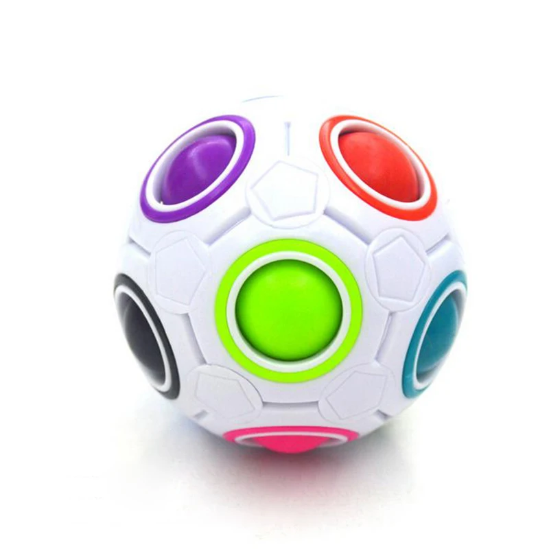 Fun Creative Spherical Magic Cube Speed Rainbow Football Ball Children Kids Learning Education Puzzle Toys | Игрушки и хобби