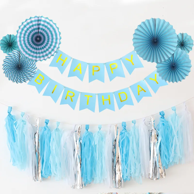 Украшения на день рождения баннеры для дня натяжные флаги Цветочные шары из