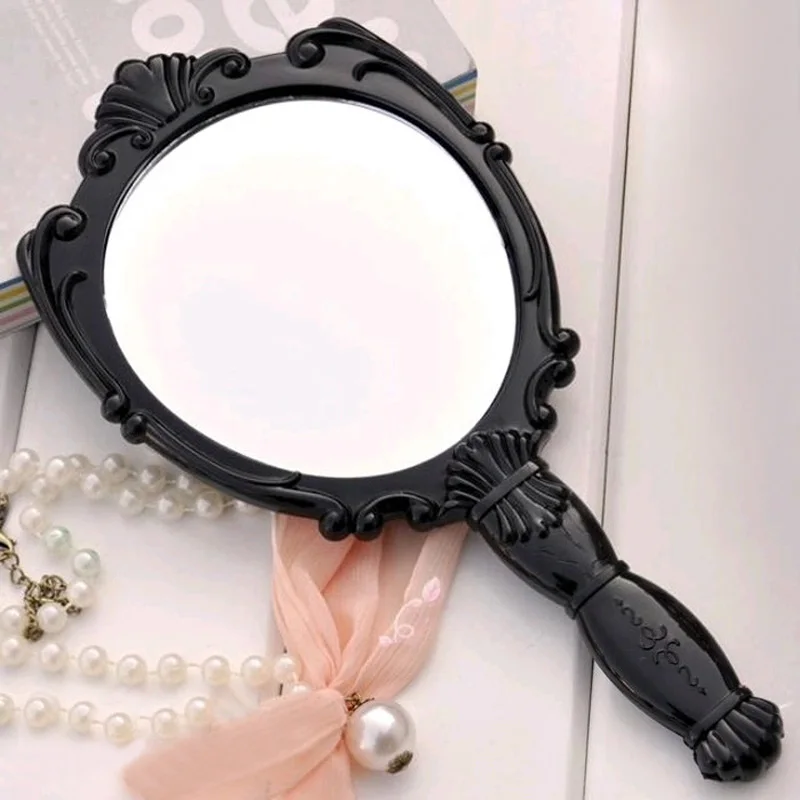 Большое винтажное косметическое зеркало в виде Розы пластиковое для макияжа