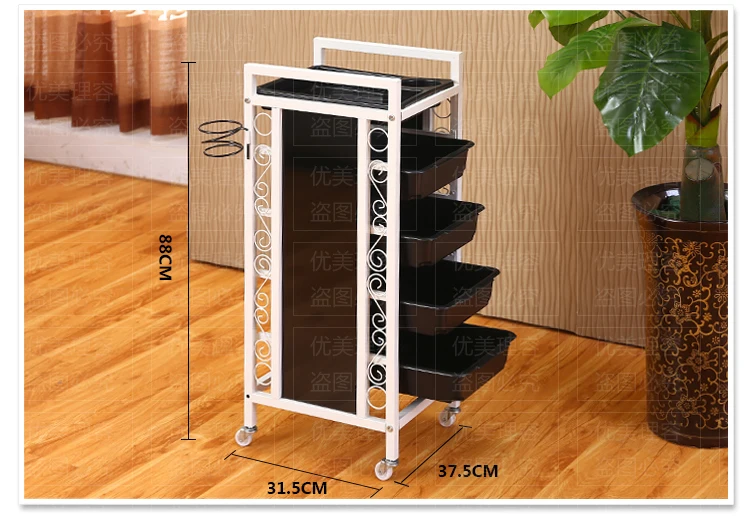 Тележки для парикмахерских магазинов. Инструмент резки. Косметическая