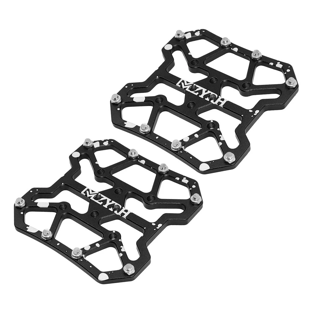 1 пара MTB горный велосипед велосипедные бесклипсовые педали платформы адаптеры для SPD для KEO части велосипеда легкий алюминиевый сплав - Цвет: Black