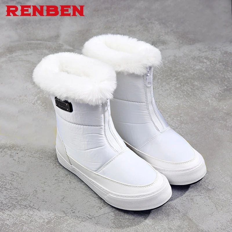

Winter Women Boots Mid-Calf Down Boots Female Waterproof Ladies Snow Boots Girls Winter Shoes Woman Plush Insole Botas Mujer