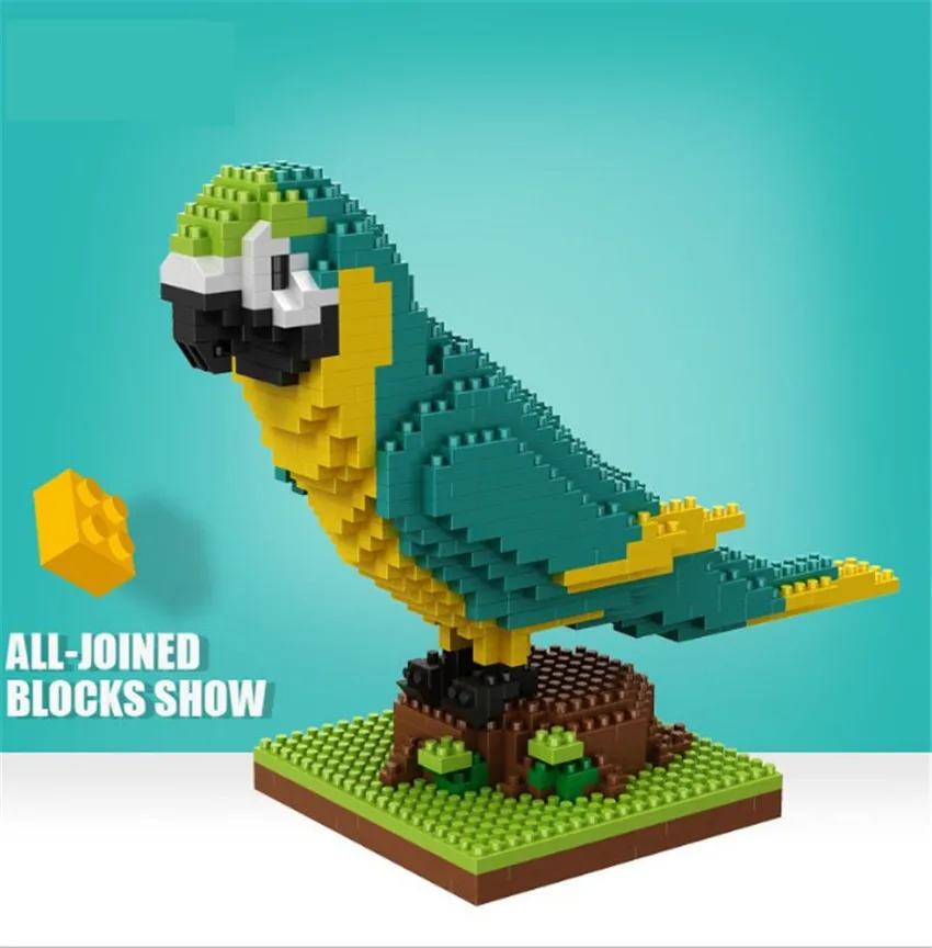 Новое поступление алмазные блоки милый Жесткий рот птица модель Строительные