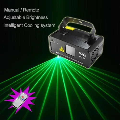 

SUNY Remote 50mw Green Laser Stage Lighting Scanner SM-G50 DJ Disco Party Show Light Projector Fantastic Xmas
