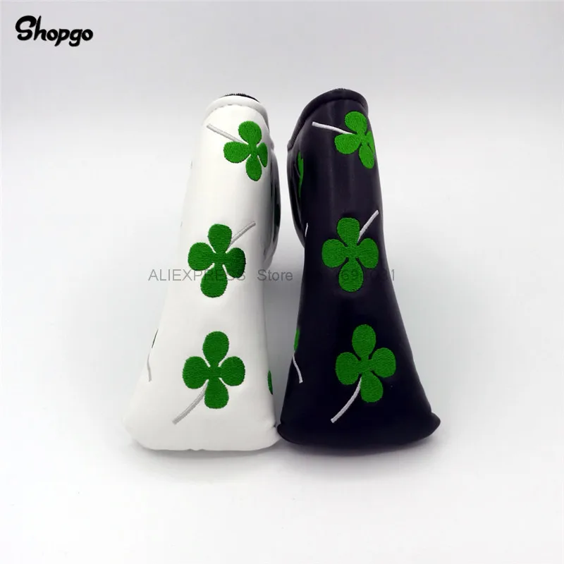 [2 вида цветов] Lucky Clover Blade Golf Putter Head Cover PU кожаный чехол для гольфа спортивные