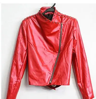 Куртка мужская из искусственной кожи мотоциклетная куртка в стиле панк с косой