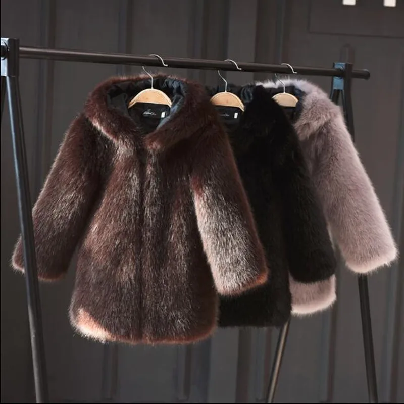 Пушистый Роскошные пальто из искусственного меха 2018 осень зимняя куртка для