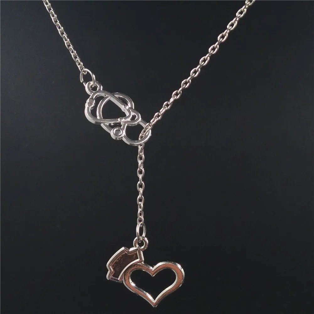 Модное ожерелье с подвеской в виде стетоскопа и шапки медсестры 18 дюймов цепочка