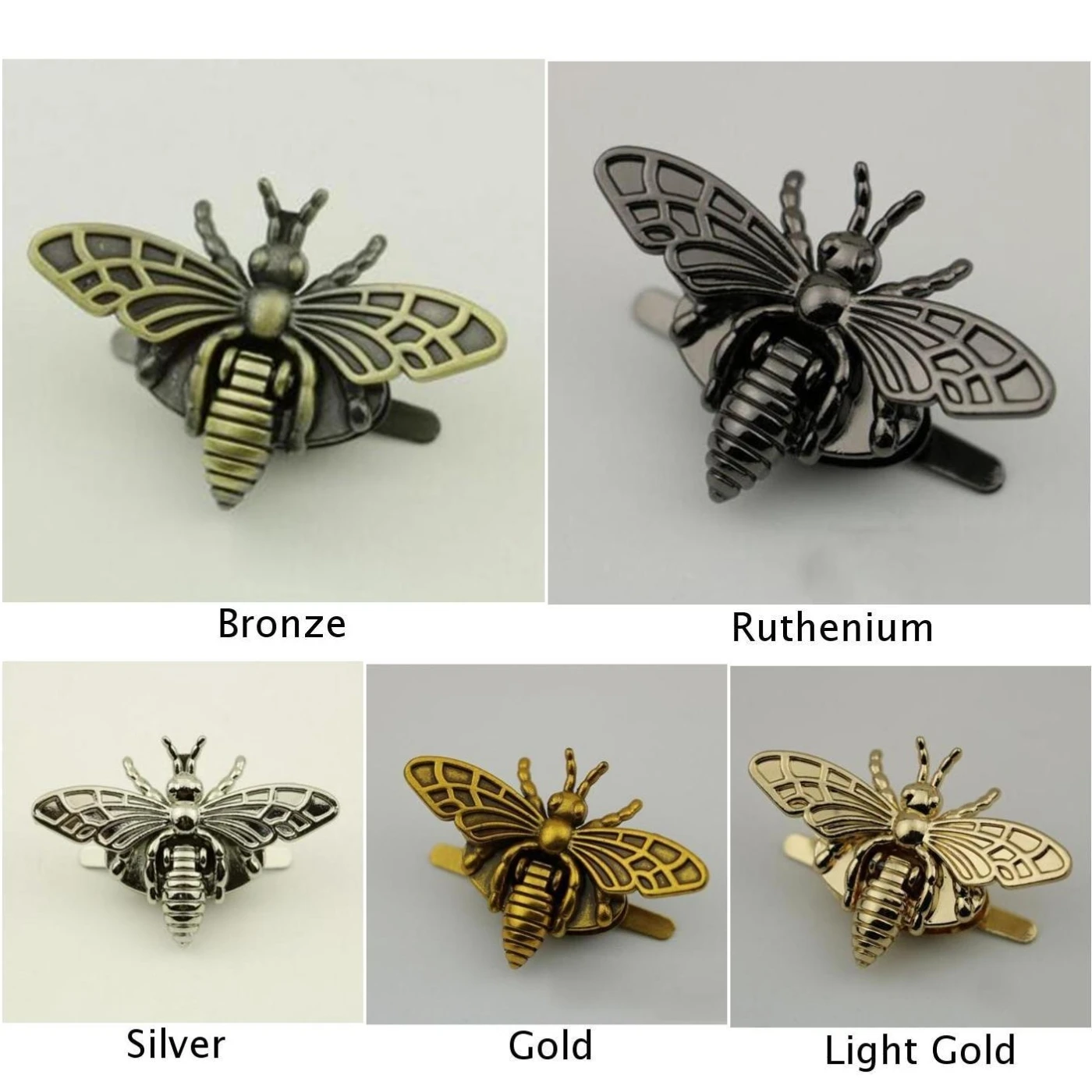 Металлическая застежка в форме пчелы с поворотным замком фурнитура для ручных