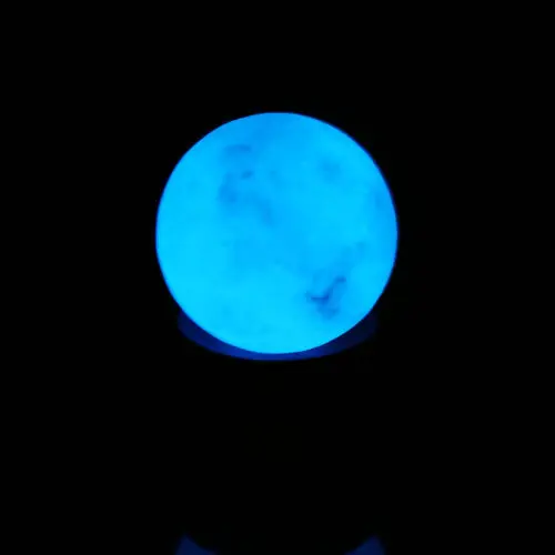 35mm Blue Luminous Quartz Sphere Crystal Ball Glow In The Dark Stone With Base | Дом и сад