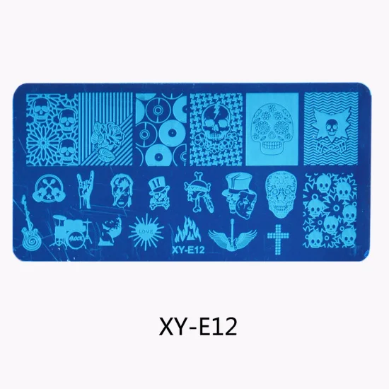 XY-E12 STZ 16 видов конструкций для штамповки ногтей шаблон пластина кружева цветок фрукты животное кактус штамп пластина Маникюр печать ногтей инструменты XYE01-16 - Цвет: XY-E12