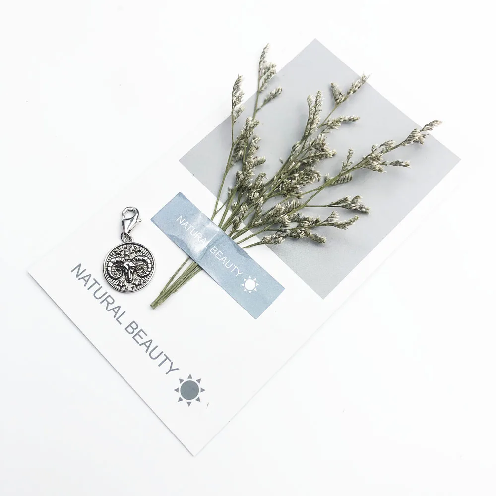 

Star Sign Aries Charm Women Men 925 Sterling Silver 2019 Brand New Europe Pendant Fit Bracelet Charm Jewelry Zodiac Gifts