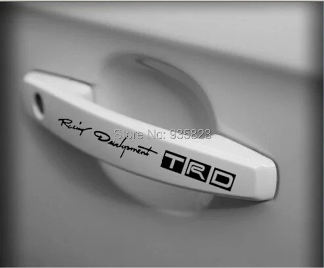 4 шт. светоотражающие наклейки автомобилей TRD клейкие двери автомобиля ручка