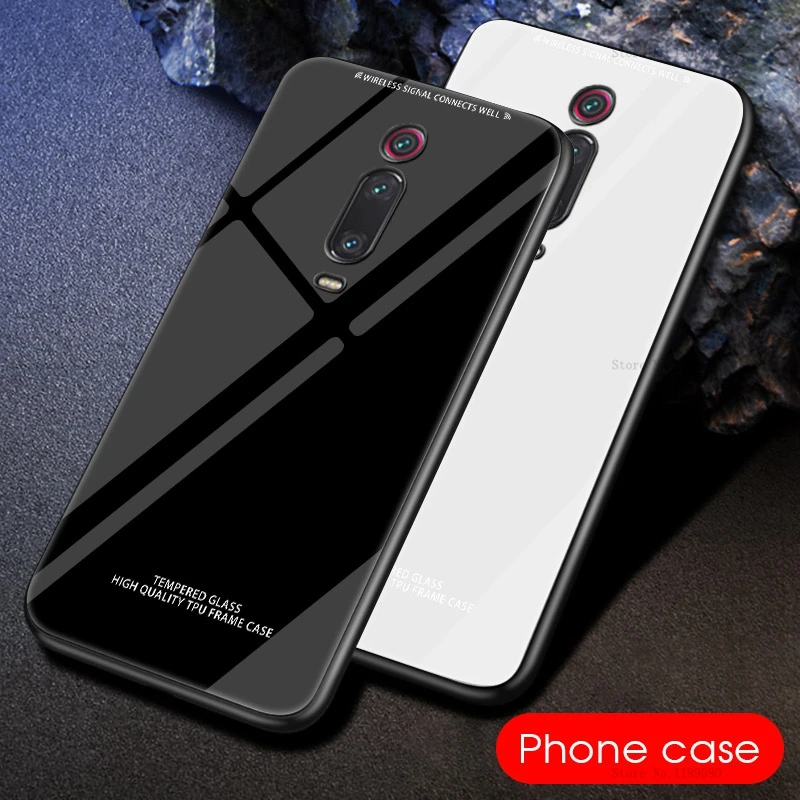 Роскошный Жесткий стеклянный чехол для Xiaomi mi 9 SE mi 9 T, силиконовая задняя крышка из ТПУ для телефона, чехол для телефона Red mi K20 Pro 7 7A Note 7 Pro mi 9t mi 9, чехол