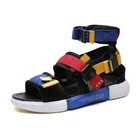 Сандалии-гладиаторы унисекс с высоким берцем, летняя удобная Пляжная обувь на платформе, дизайнерские парусиновые сандалии-гладиаторы