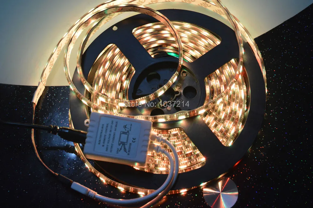 

Free Shipping 12V LED Strip 5050 RGB Waterproof LED Light 60LEDs/M 1M +24Keys controller, RGB/Changeable