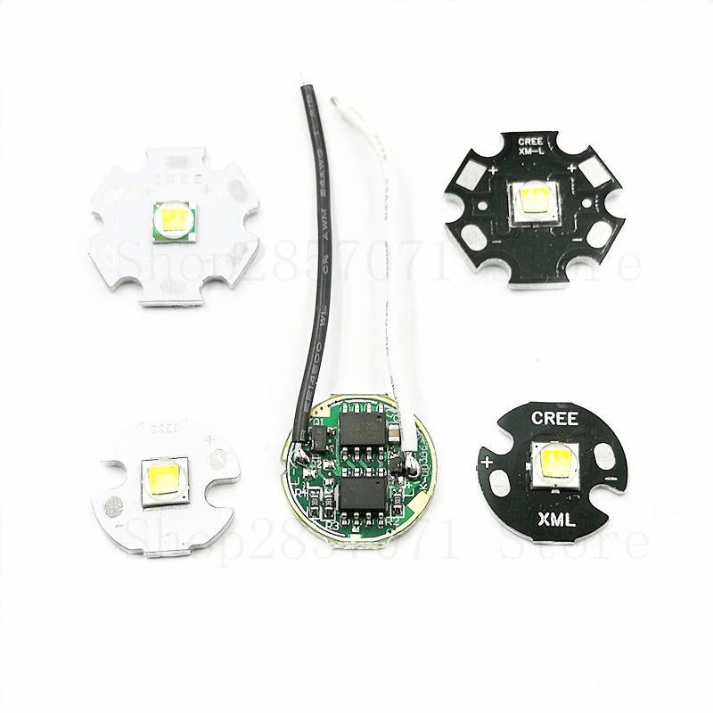 Cree XML XM L T6 10W светодиодный on 16 20mm Black/ White PCB + DC3.7V 5 драйвер|cree xml|cree xml 10wcree t6 10w |