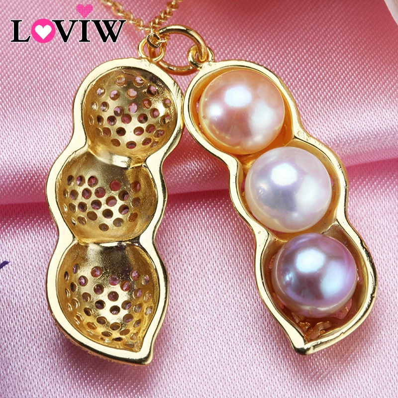 Удивительная цена золотой кулон арахис высокое качество жемчужное ожерелье 3