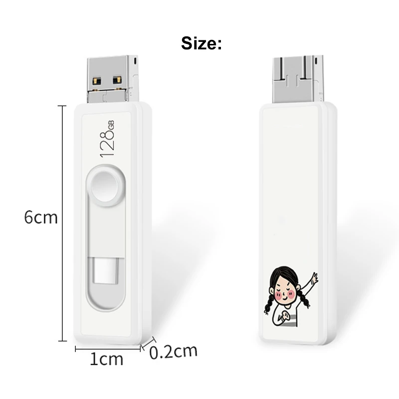 USB флеш накопитель 3 в 1 с поддержкой OTG Type C 128/64/32 ГБ|USB флэш-накопители| |