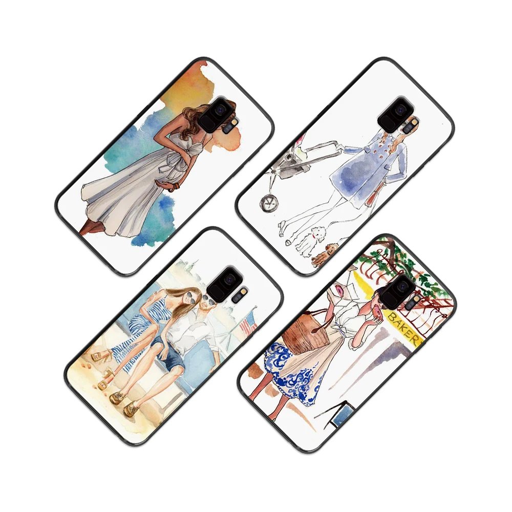 Модный мягкий чехол для телефона Samsung Galaxy S6 S7 S8 S9 S10e Plus Note 8 9 | Мобильные телефоны и