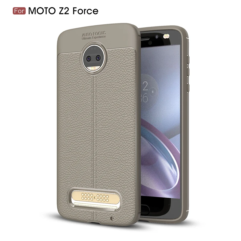 For Motorola Moto Z2 Force Case Cover Soft Silicone Leather Shockproof Bumper TPU Back Phone |