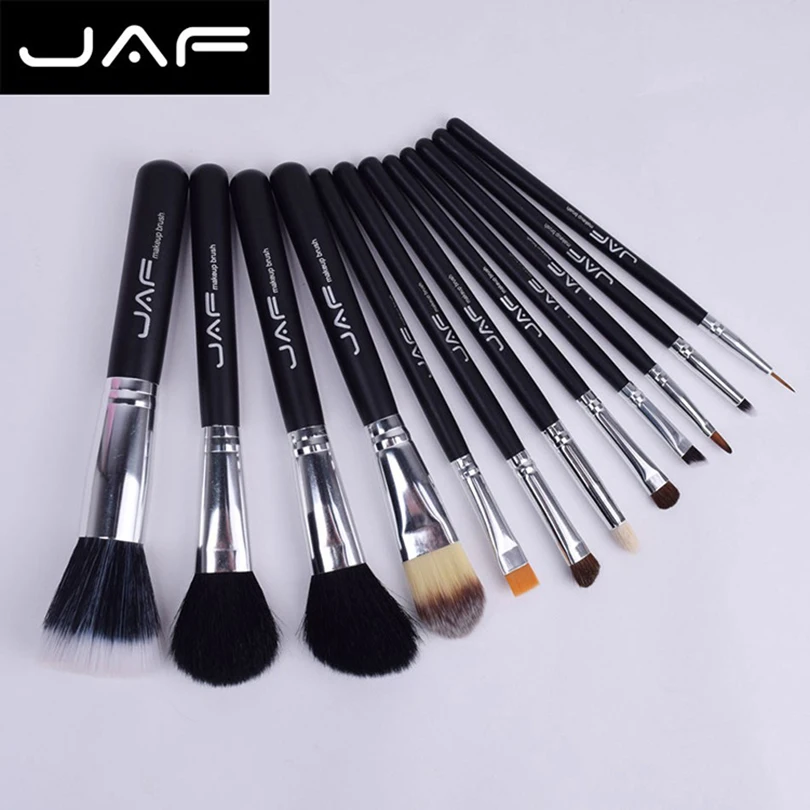 JAF 12 шт. набор косметических кистей для макияжа набор кистей для макияжа Румяна, Контурирование кисти для чистки губ косметические инструменты для макияжа