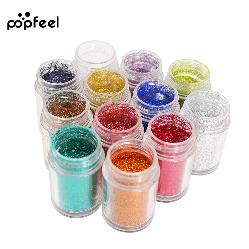 2019 popfeel Glitter Cosmetic Eyeshadow Shining 12 Piece / Set Makeup Eye |