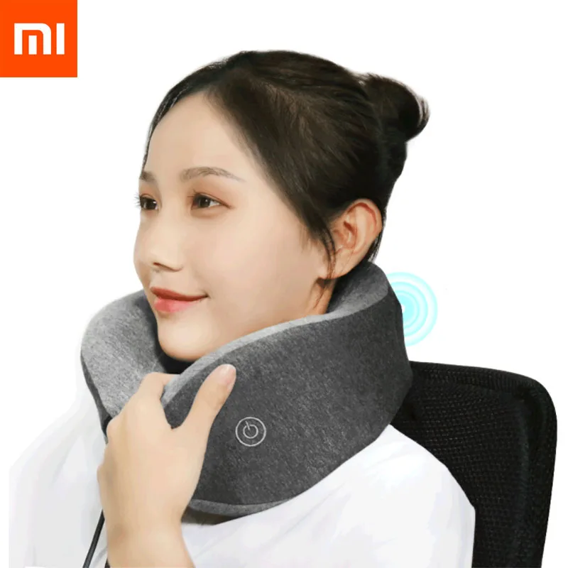 

Массажная U-образная подушка Xiaomi Mijia LF для шеи, расслабляющий массажер для мышечной терапии, Подушка для сна для офиса, путешествий, отдыха бе...