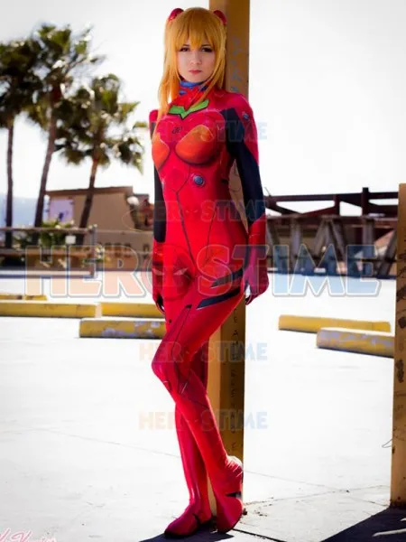 Костюм для косплея Soryu Asuka Langley женские костюмы на Хэллоуин из спандекса 3D| |