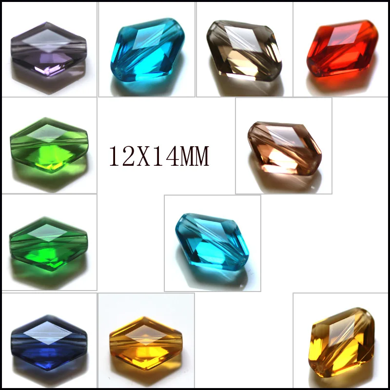Стеклянные бусины StreBelle 12x14 мм 100 шт./лот|loose beads|glass beadsbeads flat |
