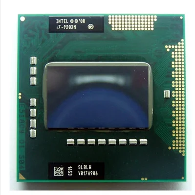 

intel i7 Mobile core deluxe I7 920XM laptop CPU Turo Boost 2.0 to 3.2G/ l3 /8M quad core Eight threads 55w tdp p988 socket
