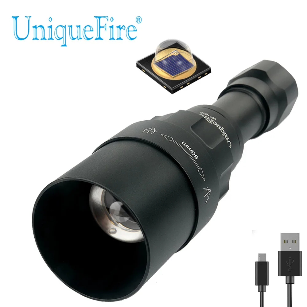UniqueFire 1605 масштабируемый 4715AS 50 мм объектив инфракрасный 850нм фонарик 5 Вт ночного