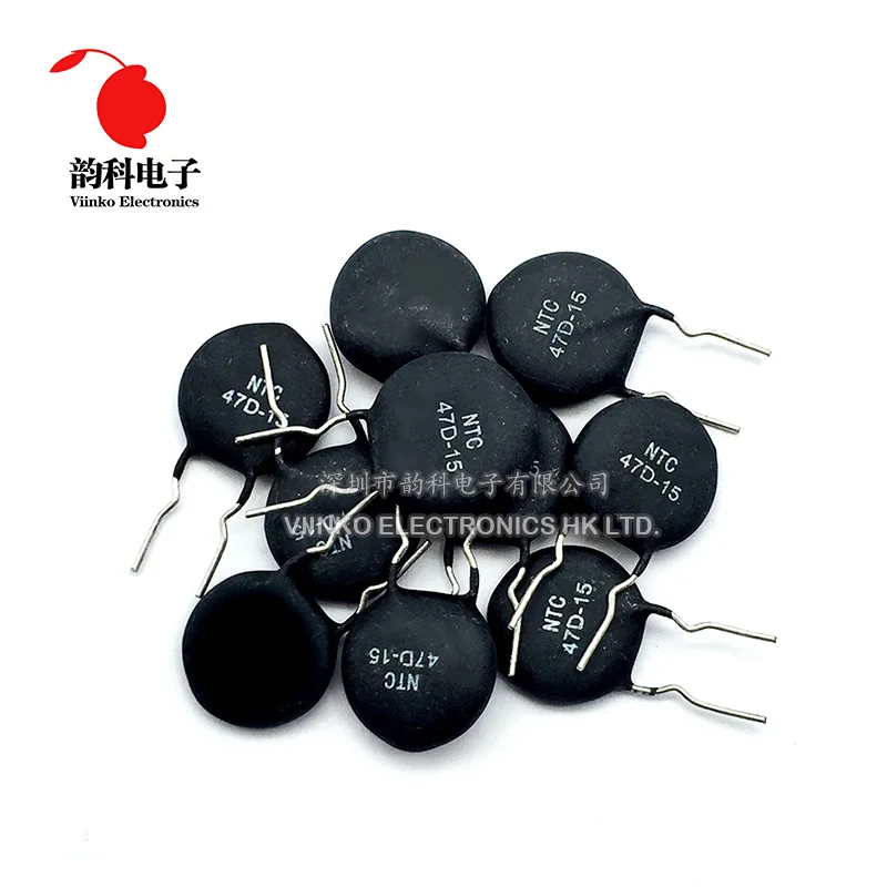 Терморезистор NTC 5D-15 10D-15 15D-15 47D-15 5D-20 8D-20 10D-20 20D-20 5D-25 10D-25 | Электронные компоненты и