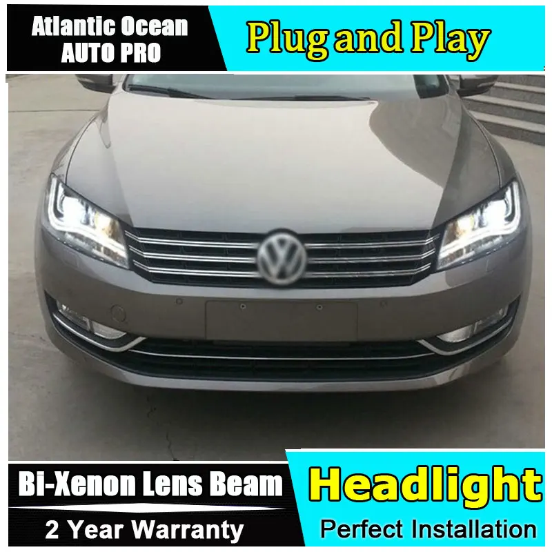 Автомобильные фары для vw passat B7 2011 2015 светодиодные стайлинга автомобиля