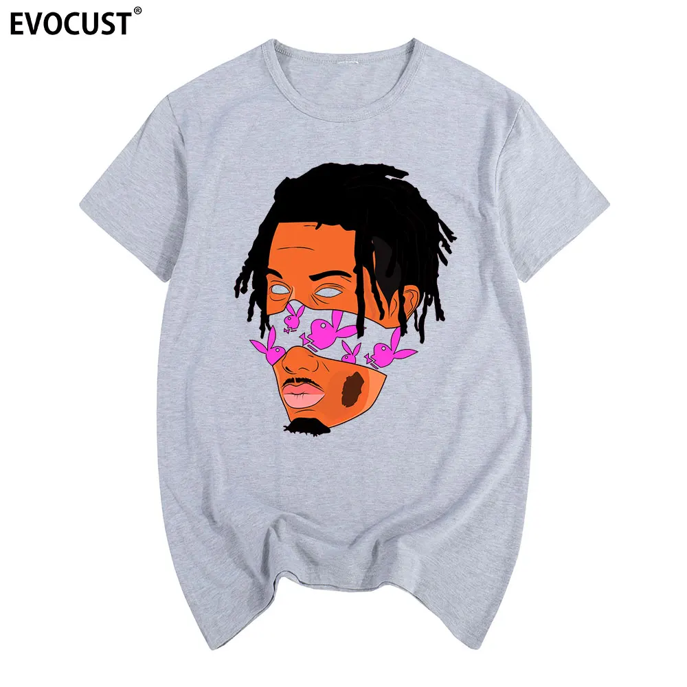 Playboi Carti винтажная крутая графическая футболка, Хлопковая мужская футболка, новая модная футболка - Цвет: grey