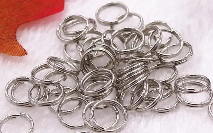 4-12 мм двухслойный металлический брелок для ключей DIY брелок для ключей аксессуары DIY ювелирных изделий соединитель - Цвет: white k