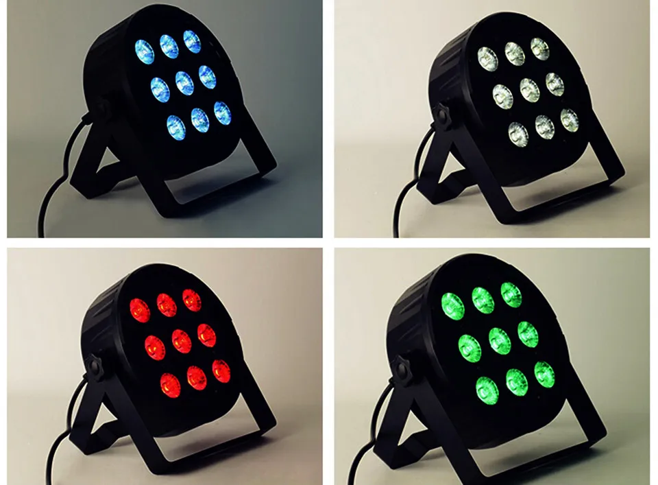 4 шт./лот 12x12 Вт светодиодный par свет 4в1 RGBW RGB светодиодный сценический свет светодиодный плоский SlimPar Quad Can с DMX512 плоский DJ контроллер оборудования