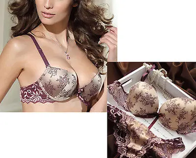 Новые пикантные Для женщин тонкие кружева нижнее белье пуш-ап бюстгальтеры и