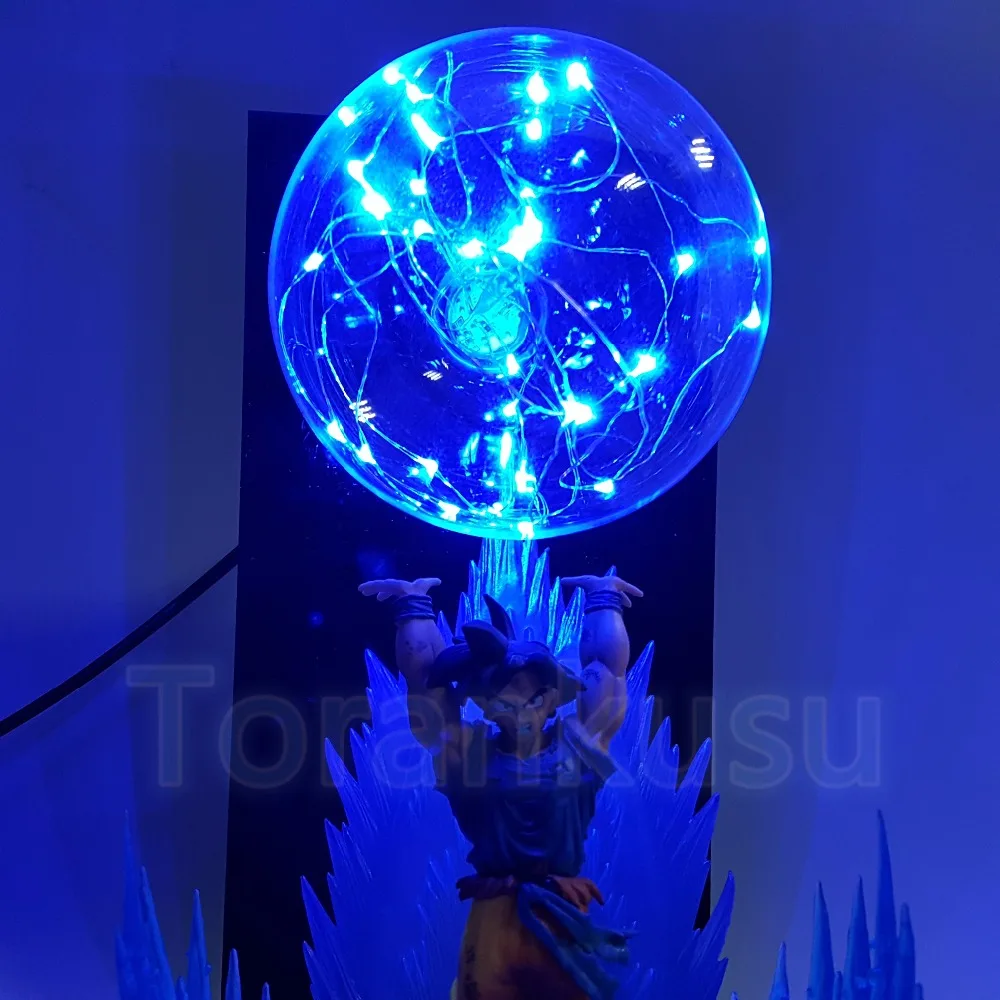 

Dragon Ball Z Action Figure Son Goku Spirit Bomb Blue Fire Aura DIY Display Led Lamp Anime Dragon Ball Goku Super Saiyan DIY172