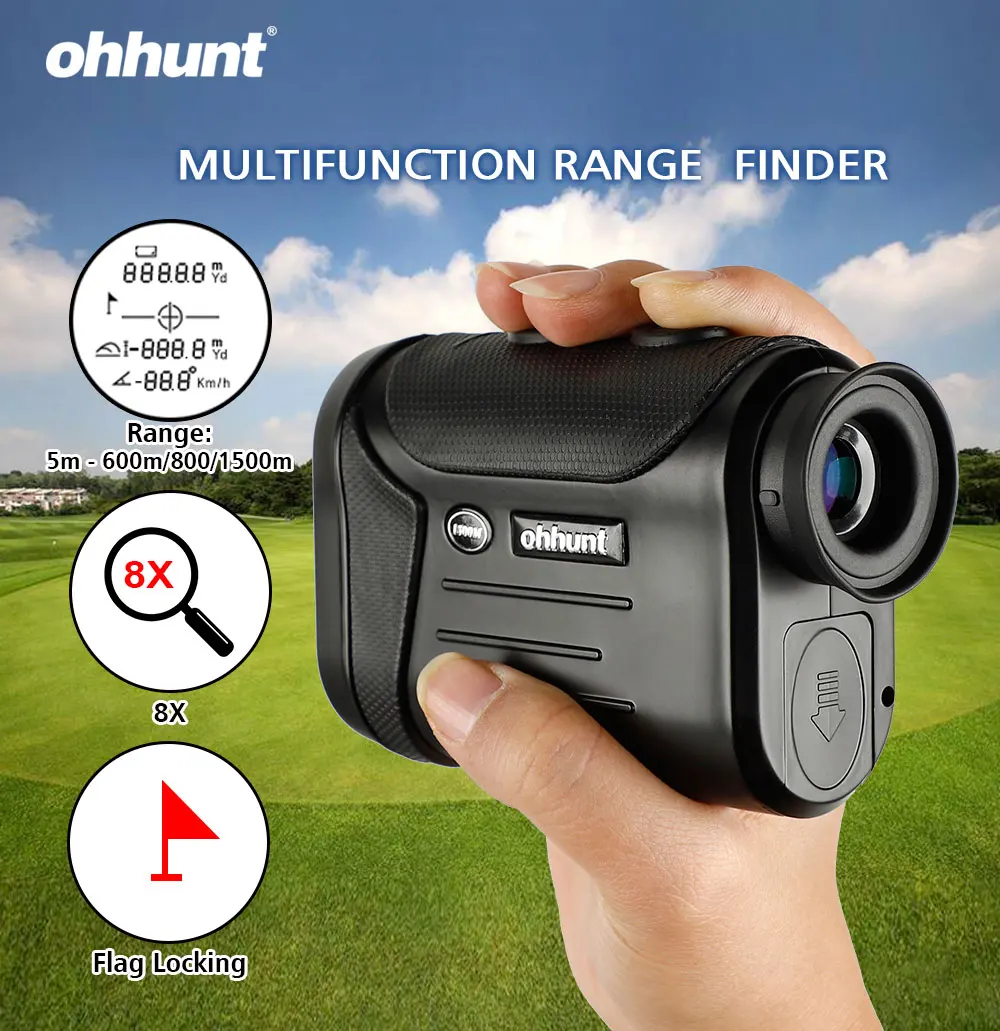 Ohhunt 8X600 м, 800 м, 1500 м, многофункциональные лазерные дальномеры для охоты, гольфа, монокулярный дальномер, дальномер, измерение на открытом воздухе