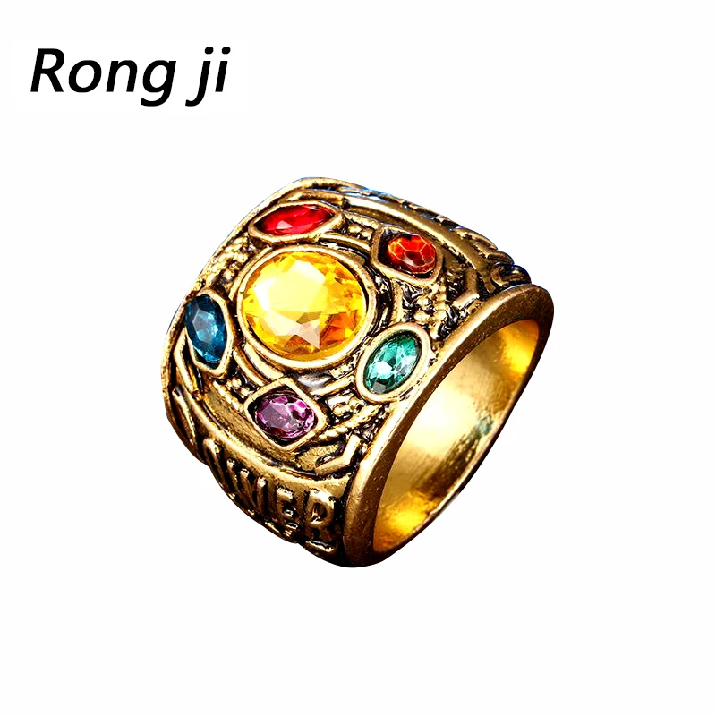 Мужское и женское кольцо с кристаллами The Soul Stone Thanos 3 | Украшения аксессуары