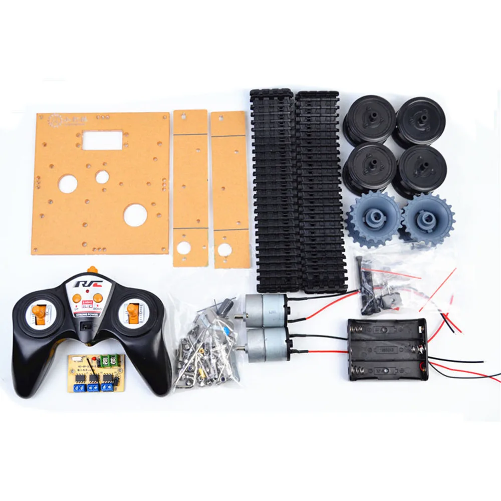 

New Arrival DIY 2.4G Smart RC Robot Tank Car STEAM Educational Robot Kit
