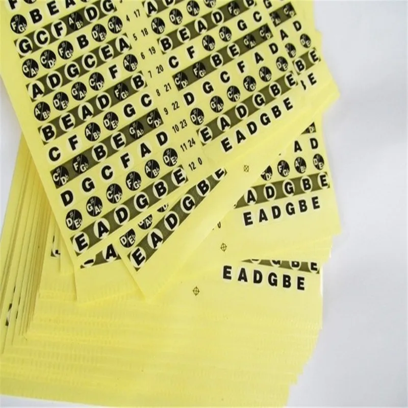 2017 новые товары в продаже картонные наклейки для начинающих гитар|fingerboard stickers|guitar