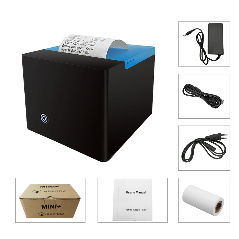 Bluetooth принтер и лазерный сканер штрих-кодов 1D USB 58 мм Термальный чековый usb-порт для принтера считыватель штрих-кодов лазерный GZM5808+ BS-YL001