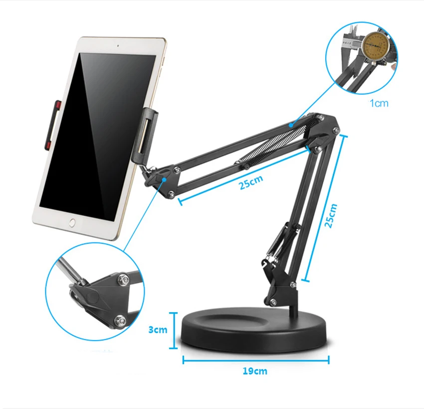 Новые настольные подставки с держателями для iPad планшетов iPhone Xiaomi huawei samsung мобильные штативы для телефонов кронштейн для видеоблоггеров