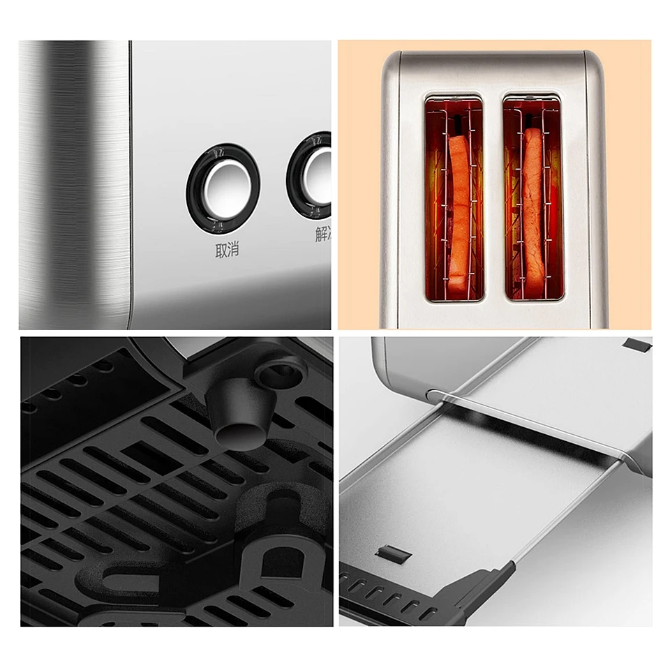 Xiaomi Deerma электрический тостер для хлеба из нержавеющей стали машина для выпечки хлеба для завтрака сэндвич размораживание разогрева кухня тост