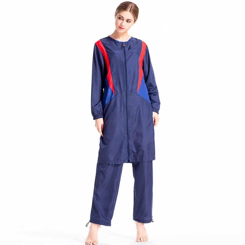 Новый цвет молния Средний Восточный Мусульманский купальник Женская тонкая