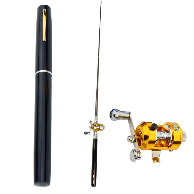 Портативное карманное телескопическое спиннинговое удилище складная удочка в